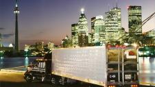 Zavitz truck along the Toronto skyline